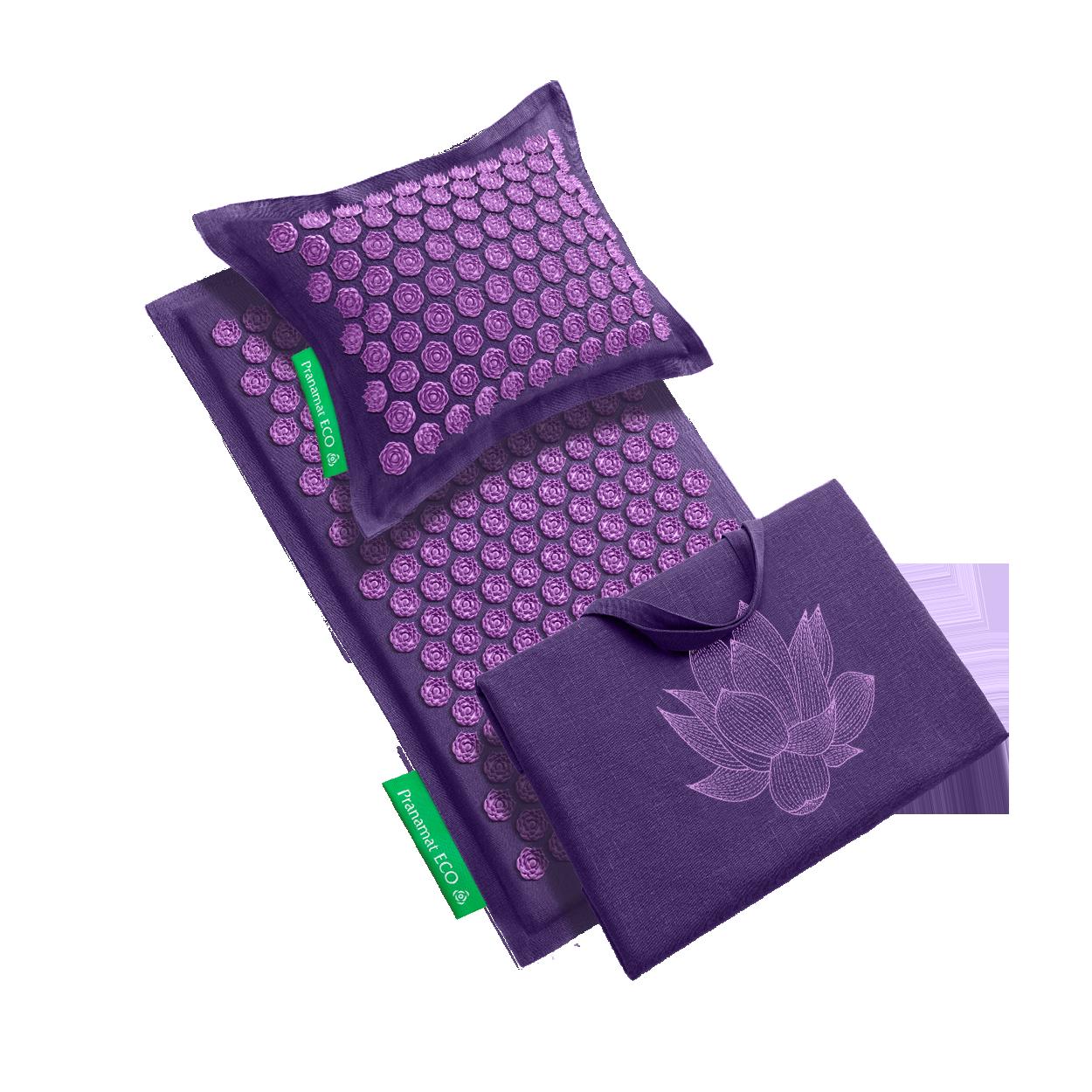 Pranamat + Pranamat Kissen + XL Tasche Violett & Violett