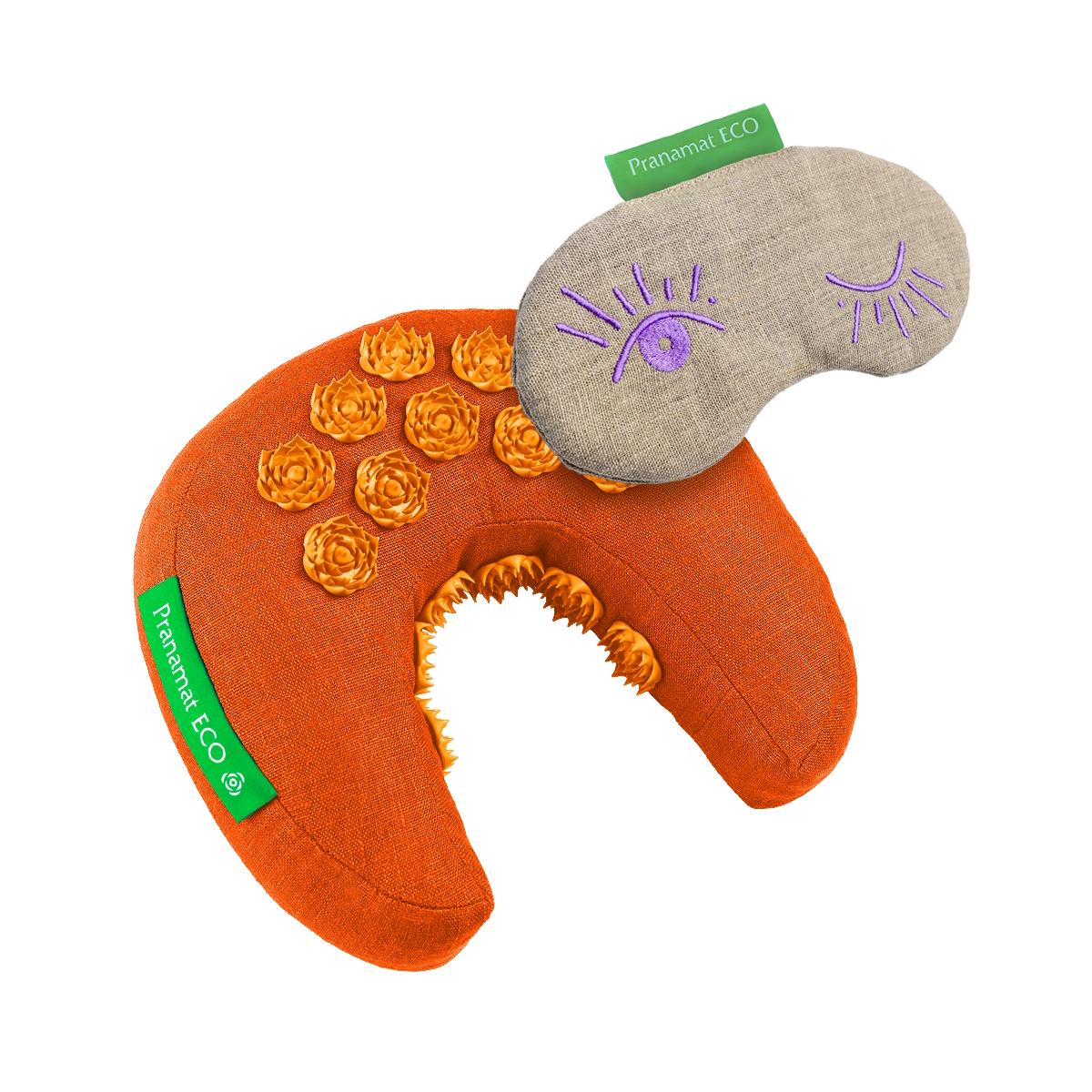 Mondkissen Orange +  Augenmaske