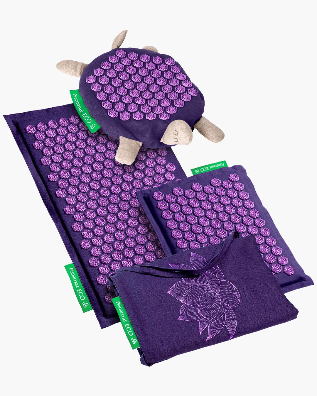 Pranamat ECO + Pranamat ECO Schildkröte + Mini + XL Tasche Violett & Violett