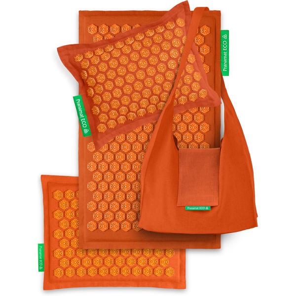 Pranamat ECO Set (Matte + Kissen + Mini + Tasche) Orange & Orange