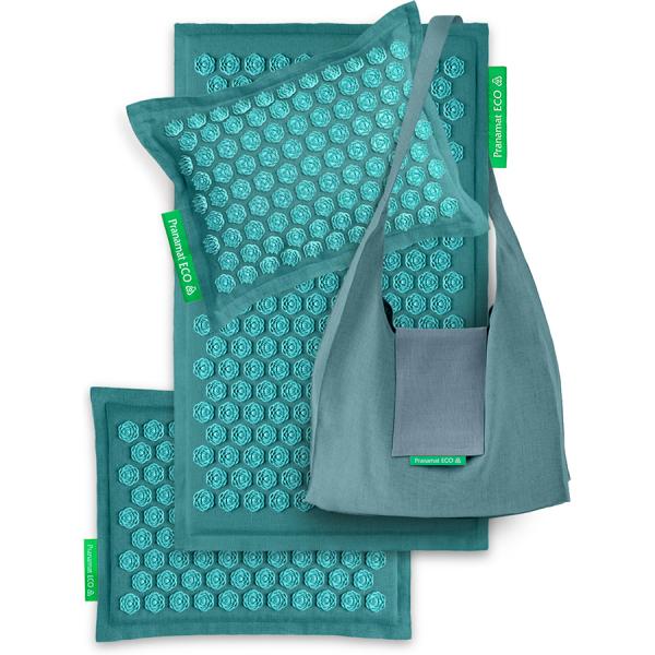 Pranamat ECO Set (Matte + Kissen + Mini + Tasche) Türkis & Türkis