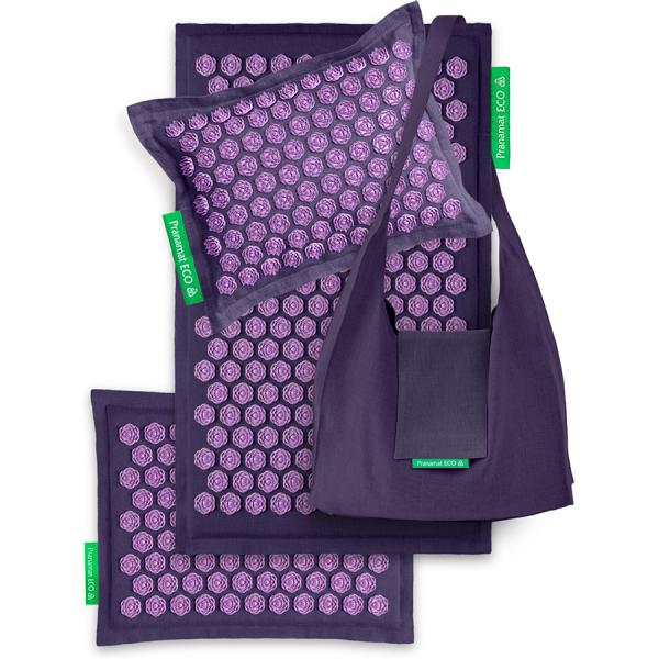 Pranamat ECO Set (Matte + Kissen + Mini + Tasche) Violett & Violett