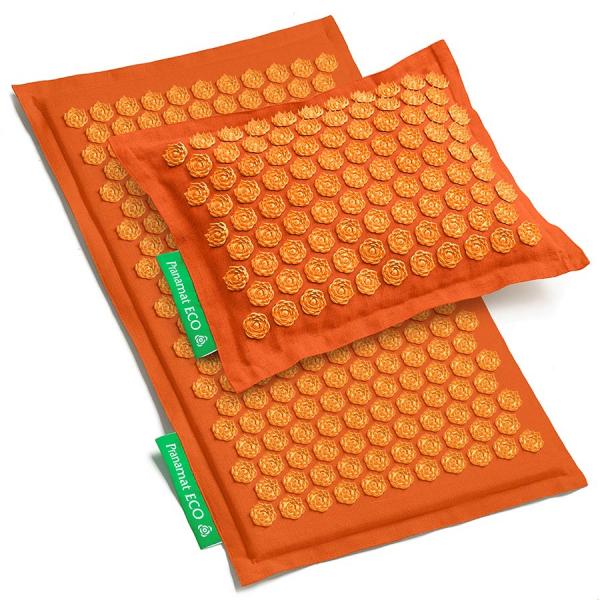 Pranamat ECO Set (Matte + Kissen) Orange & Orange