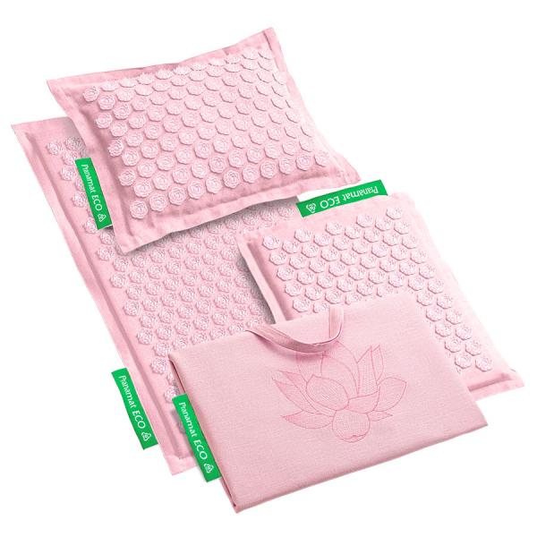 Pranamat + Kissen + Mini + XL Tasche Pink Pearl