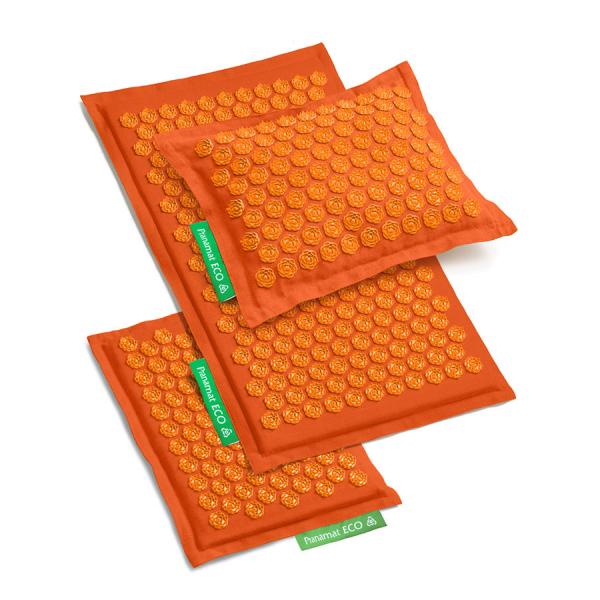 Pranamat ECO Set (Matte + Kissen + Mini) Orange & Orange